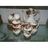 A Royal Albert ''Old Country Roses'' coffee set.