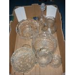 A quantity of crystal and cut glass, an Edinburgh Crystal trifle bowl, jug, decanter, etc.