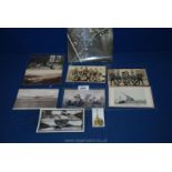 A quantity of early 1900' military photographs/postcards including; the Bleriot Monoplane,