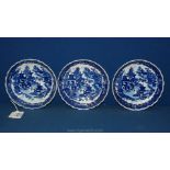 Three rare Worcester 'Dr Wall' period Bowls (1751-1765).