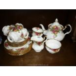 A Royal Albert ''Old Country Roses'' Teaset.