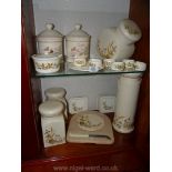 A quantity of M&S ''Harvest'' kitchen china including storage jars, napkin rings, etc.
