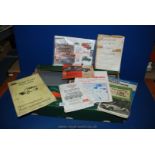 Miscellaneous original car manuals; Range Rover automatic, Mercedes-Benz diesel van,