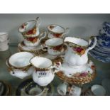 A part Royal Albert 'Old Country Rose' tea service.