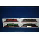 Four 00 gauge model railway engines in original boxes.