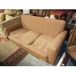 A 1930's three seater Settee of angular shape,