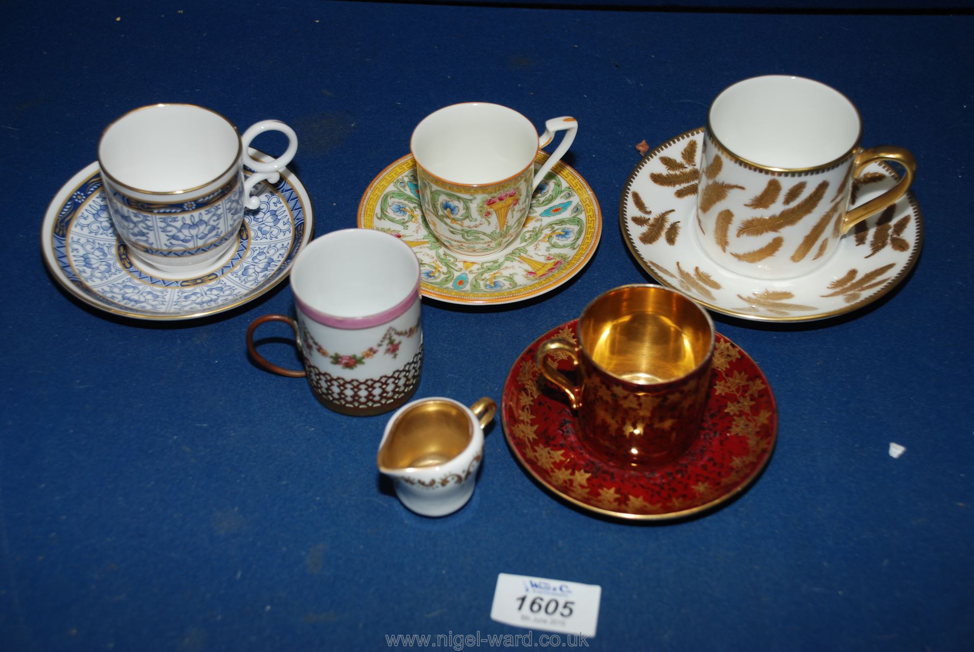 A quantity of Royal Worcester cups and saucers plus others