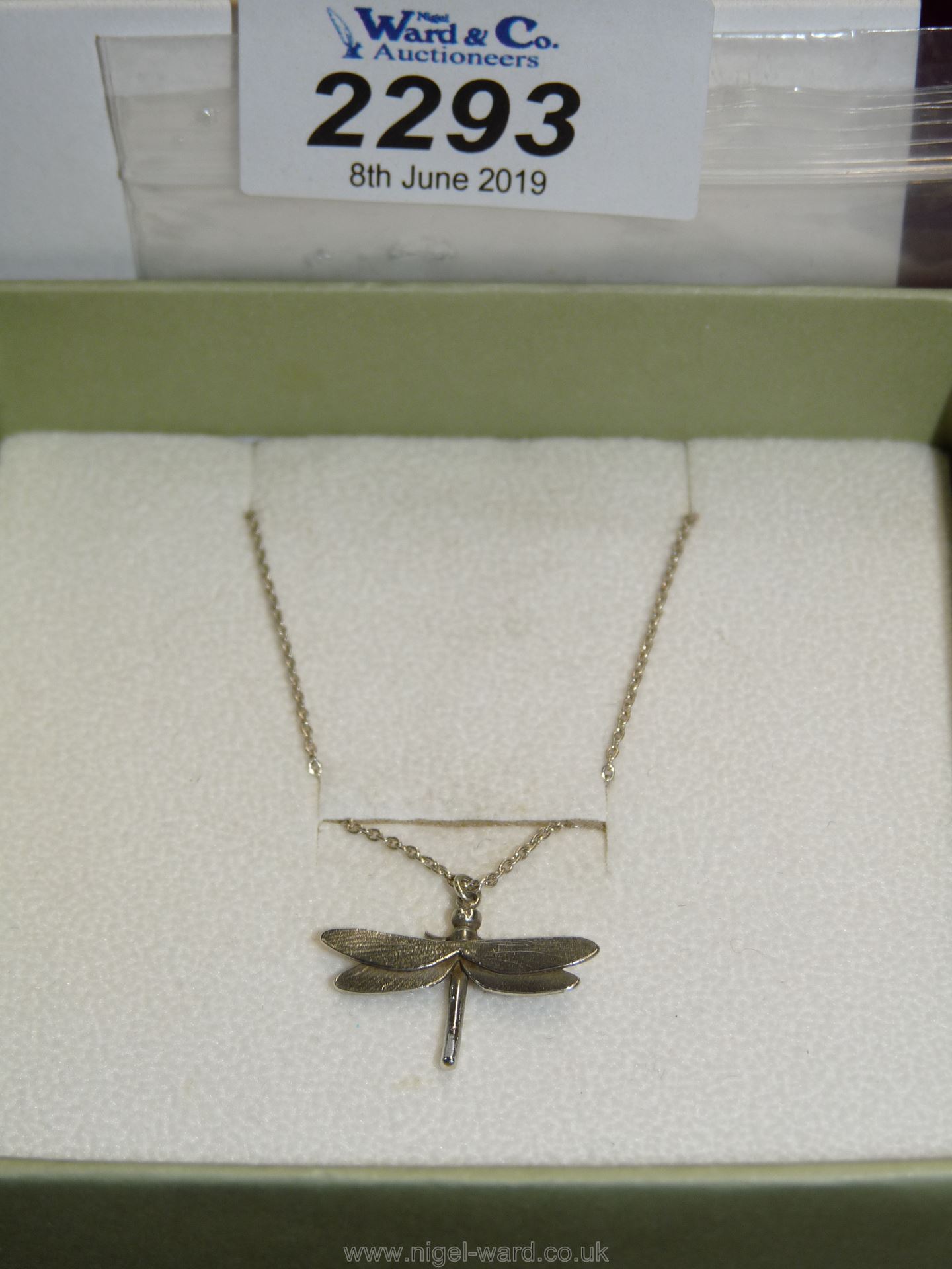 An Alex Monroe silver Dragonfly necklace,