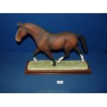 A limited edition Border Fine Arts extra large figurine 'Bay Hunter' horse,