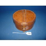 An old leather collar case containging five City Summit Austin Reede separate collars