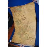 An old roll-up Map of The Honourable Robert Dalglish Lord Provost of Glasgow,