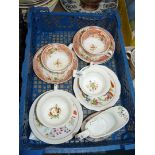 A quantity of Hilditch cups and saucers and Rathbone milk jug.