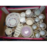A part Royal Standard bone china tea set including five cups, six saucers,