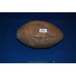 An old leather rugby ball a/f.