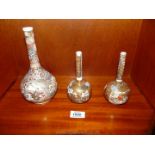 Three Japanese Satsuma vases,