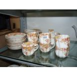 A quantity of Flora made in England part Teaset with two bread and butter plates, eleven plates,