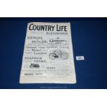 An old Country life illustrated magazine January 8th 1897, price sixpence, Volume I.