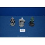 Three ''Lord of The Rings'' figures - King of the dead, Twilight wraith and Goador soldier.