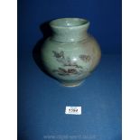 An early Studio pottery Chinese style Vase signed Gilchrist,