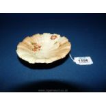 A Royal Worcester porcelain blush ivory circular fluted Dish,