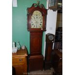 An Oak cased eight day longcase Clock having light and darkwood stringing,