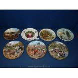 Seven wall Plates including Royal Doulton Christmas Carol and Flying Scotsman, etc.