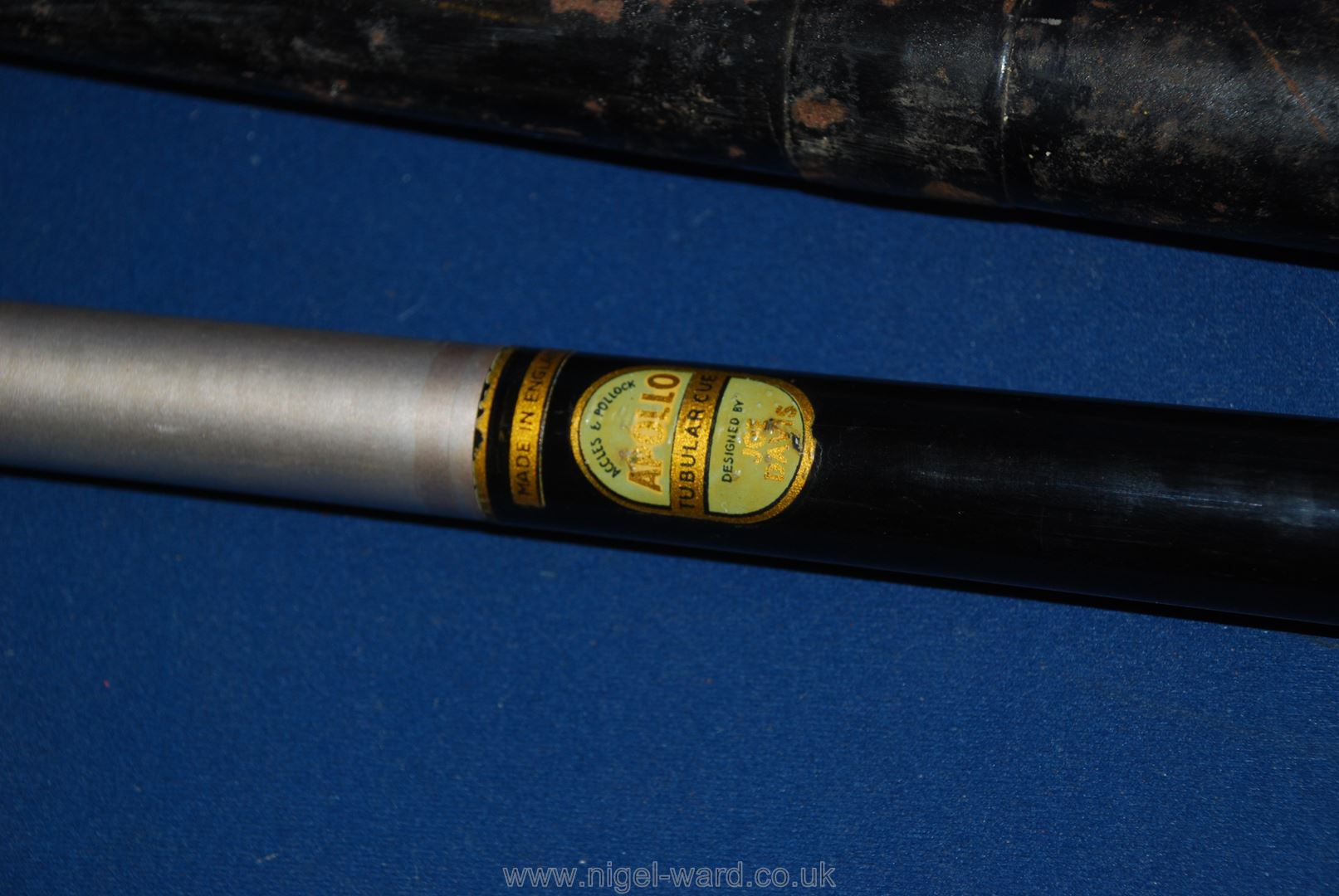 An English made Tubular Cue by Apollo Accles and Pollock in a metal sleeve. - Image 2 of 2