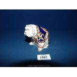 A Royal Crown Derby Bulldog paperweight