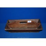 A 19th c. wooden cutlery Tray.