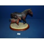 **A large, limited edition Border Fine Arts 'Mare & Foal' figurine. [No Box, No Certificate].