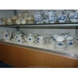 An Adams Baltic pattern part Tea, coffee and dinner service to include cups, saucers, side plates,