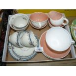 Two part teasets including Susie Cooper plate, two saucers, two cups,