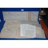 Eighteen sets of historic, "The Times" broad sheets.