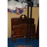 A Walnut and gilt finished single Bedstead having turned and gilded feet,