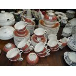 A large quantity of Churchill china including teapot, milk jug, sugar bowl, cups and saucers,