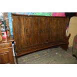 A fine old Elm and other woods curved back Settle, 88 3/4'' long, 60'' high, 24'' deep approx.