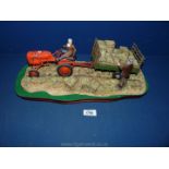 A limited edition Border Fine Arts figurine of Allis Chalmers tractor entitled 'Cut & Crated',