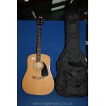 A Fender acoustic Guitar and case 96060545.