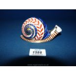 A Royal Crown Derby Snail paperweight