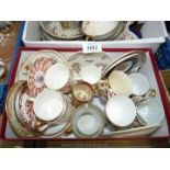 Nine matching coffee Cups and saucers plus odd coffee cups and saucers to include Susie Copper,