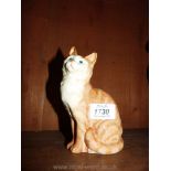 A ginger Beswick cat, no. 1030, small chip to ear.