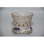 An early Royal Copenhagen porcelain full lace small vase,