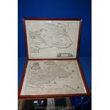 A framed Map of the East part of Fife and a framed Map of The Fife region