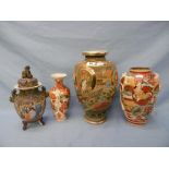 Four Japanese vases