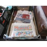 A box of assorted ephemera