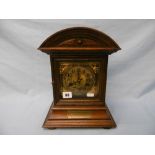 An oak cased 19th century/ early 20th century bracket clock,