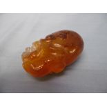 An agate carving of a dragon