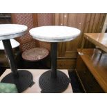 A marble top table