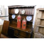 AN OAK DRESSER (CIRCA 1920) STAMPED MAPLES ON BACK, 152X190CM APPROX.