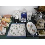 SEVEN BOXED PORCELAIN AND GLASS WARE INC. COALPORT, ROYAL WORCESTER ETC.